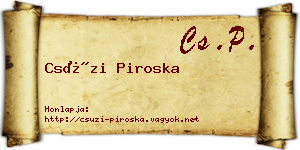 Csúzi Piroska névjegykártya