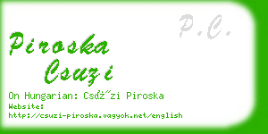 piroska csuzi business card